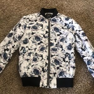 Floral bomber jacket